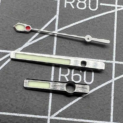 Trim C3 Super Lume silver watch hands for SKX007 with NH35/NH36 movement enhancing visibility and style.