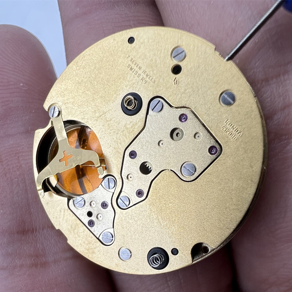 Ronda 4120B Swiss quartz watch movement showcasing precise timekeeping for watch accessories.