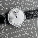 42mm Men Watch Manual Chain Up Seagull ST3600 Mechanical Movement White Dial