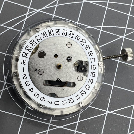 Tissot watch accessory featuring Genuine ETA C01.211 Swiss chronograph mechanical movement with white dial.