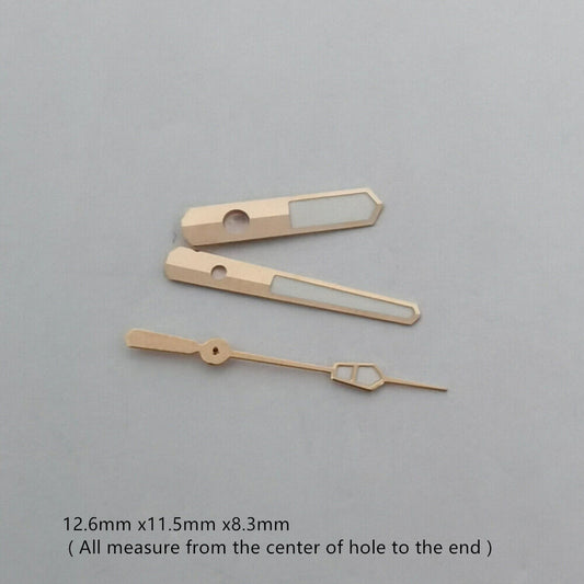 12,6 x 11,5 x 8,3 mm grün leuchtende Uhrzeiger für NH35 NH36 Uhrwerk