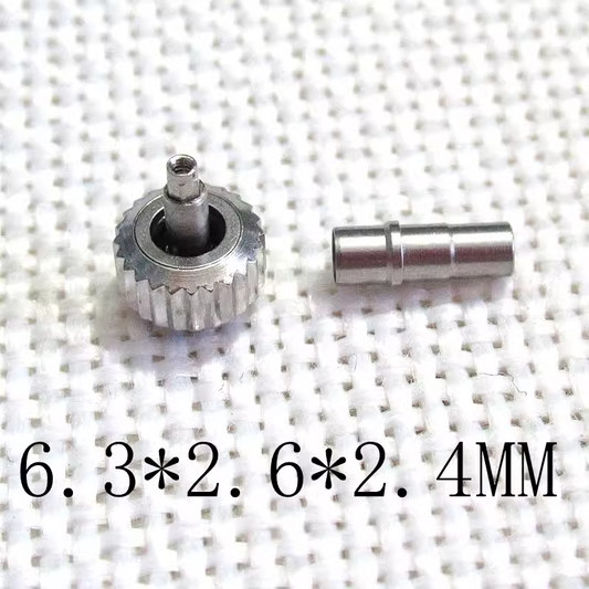 Silver no screwed watch crown by Generic, compatible with Seamaster 300 watch cases 231.20