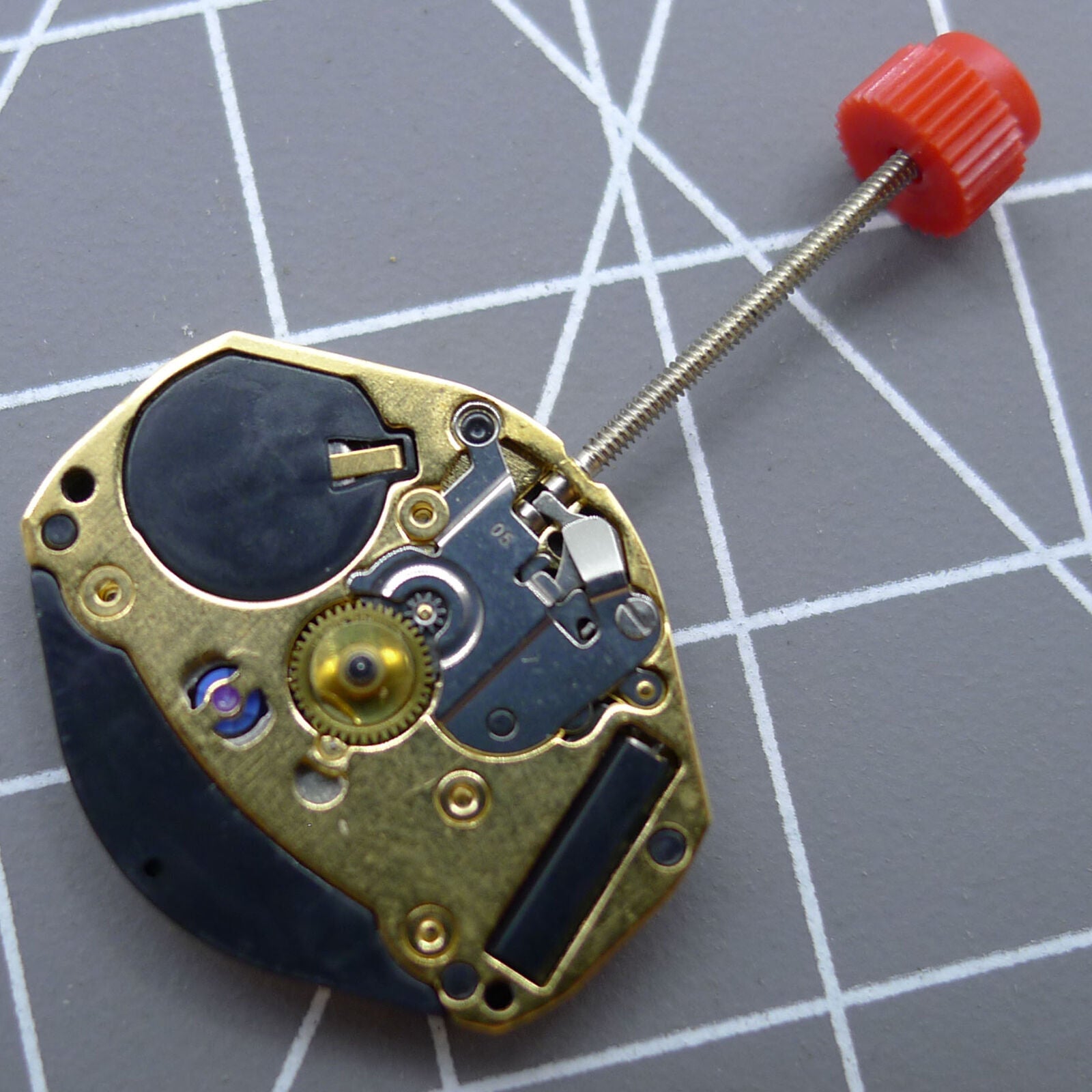 Swiss Made ETA 902.002 quartz watch movement with 2 hands, precise timekeeping by ETA brand.