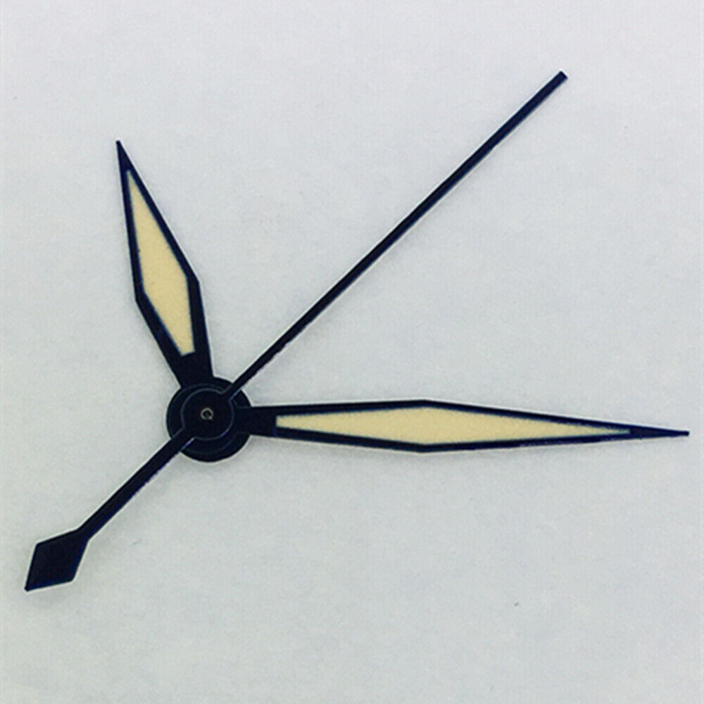 Blue-trimmed diamond-shaped orange lume hands, precise fit for ETA 2836/2846/2824 movements.