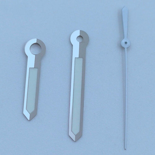 13 mm silberner Rand, weißer Sekundenzeiger, grüne Leuchtzeiger für NH35 NH36 7S26