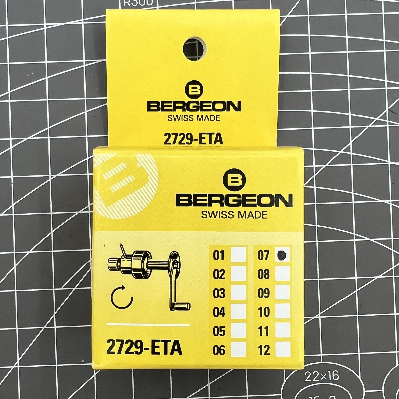 Bergeon 2729-ETA-07 mainspring winder spare barrels for precise ETA watch repairs and maintenance.