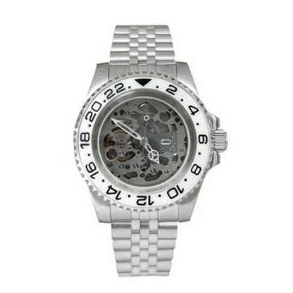 NH70 40mm Stainless Steel Watch Case Sapphire Glass Hollow Dial Luminous Hands