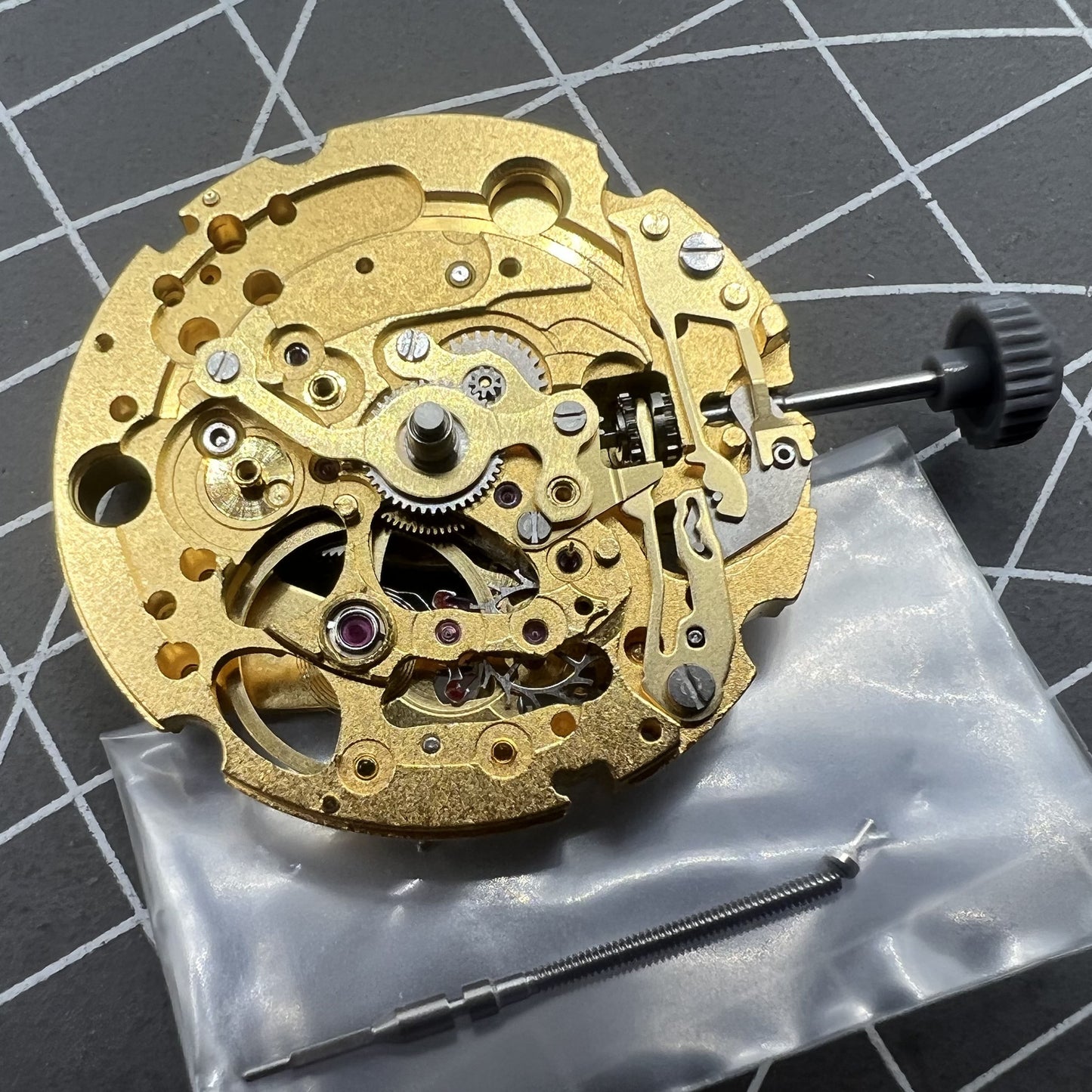 Golden Plated Automatik Uhrwerk Miyota Citizen 82S5 Mechanisch