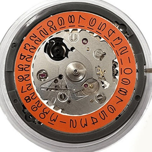 Japan Original NH35 Automatisches mechanisches Uhrwerk Hohe Genauigkeit Orange Disk