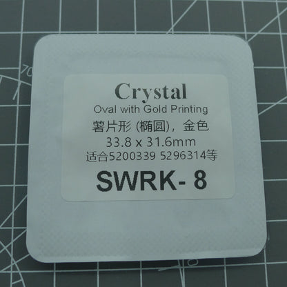 Colorful mineral crystal watch glass by SWA for model 5519450, offering durable, stylish protection for watch faces.
