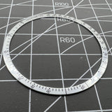 38.5mm Aluminum Alloy White Ring+Black Font Watch Bezel for Omega Speedmaster