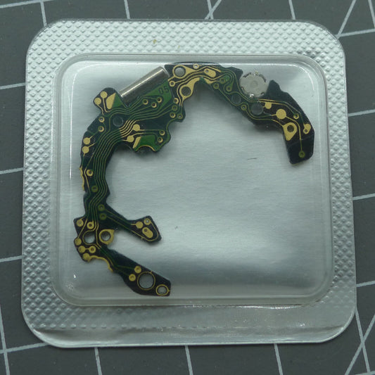 Japan-made circuit board for Miyota OS80 quartz watch movement, ensuring precise timekeeping accuracy.