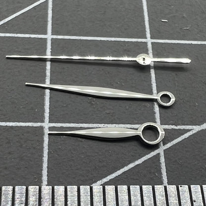 Aiguilles argentées pour montre homme, heure, minute et seconde, pour mouvement Miyota 9015 