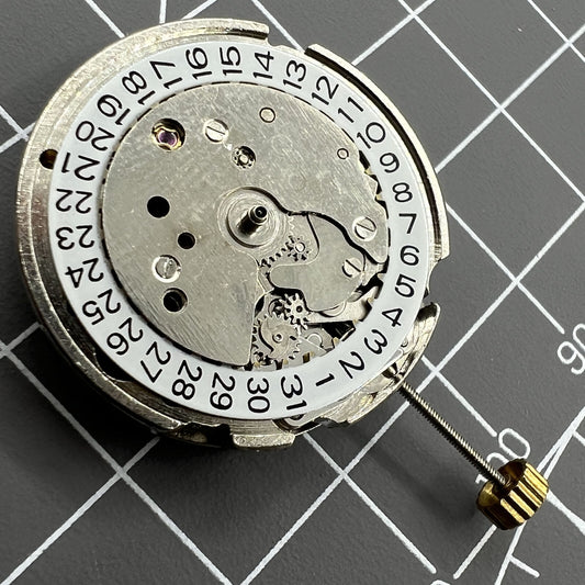 26.5mm Diameter 7120 automatic watch movement with single calendar, 3 hands for precision timekeeping