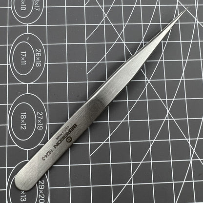 Swiss Made Bergeon 7024-3 anti-magnetic tweezers, 120mm precision tool for watch repair.