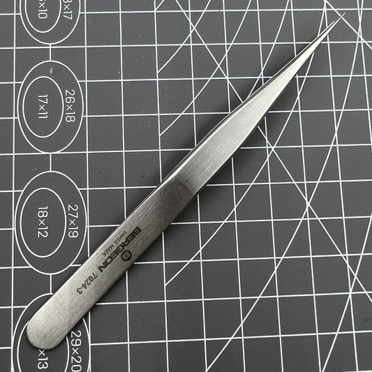 Swiss Made Bergeon 7024-3 anti-magnetic tweezers, 120mm precision tool for watch repair.