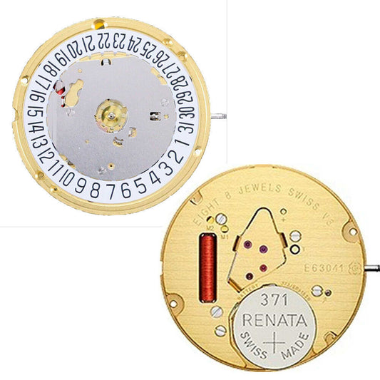 ETA E63.041 Watch Quartz Movement  2 Hands Date At 3