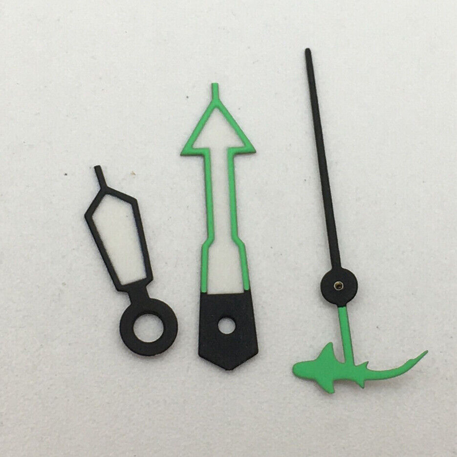 Precision A72 silver watch hands set compatible with NH35A/NH36A movements, 8.5x12x12.5mm detail.