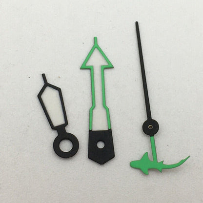 Precision A72 silver watch hands set compatible with NH35A/NH36A movements, 8.5x12x12.5mm detail.