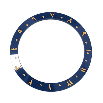 38 mm arabische Ziffern 1–12, geneigte Keramik-Uhrenlünette für 40 mm SUB-Uhrengehäuse 