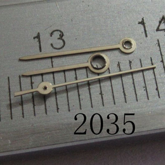 Needle-shaped grey silver 10mm watch hand by Miyota, compatible with 2035, 2115, 2105, 2305, 2315 movements.