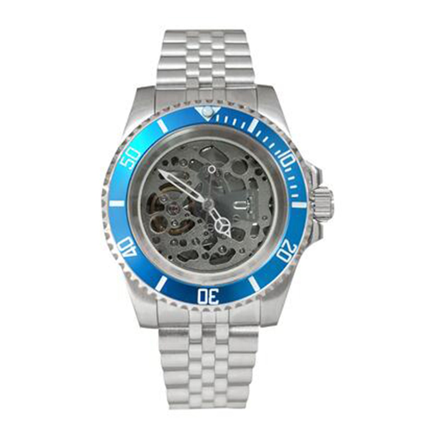 NH70 40mm Stainless Steel Watch Case Sapphire Glass Hollow Dial Luminous Hands