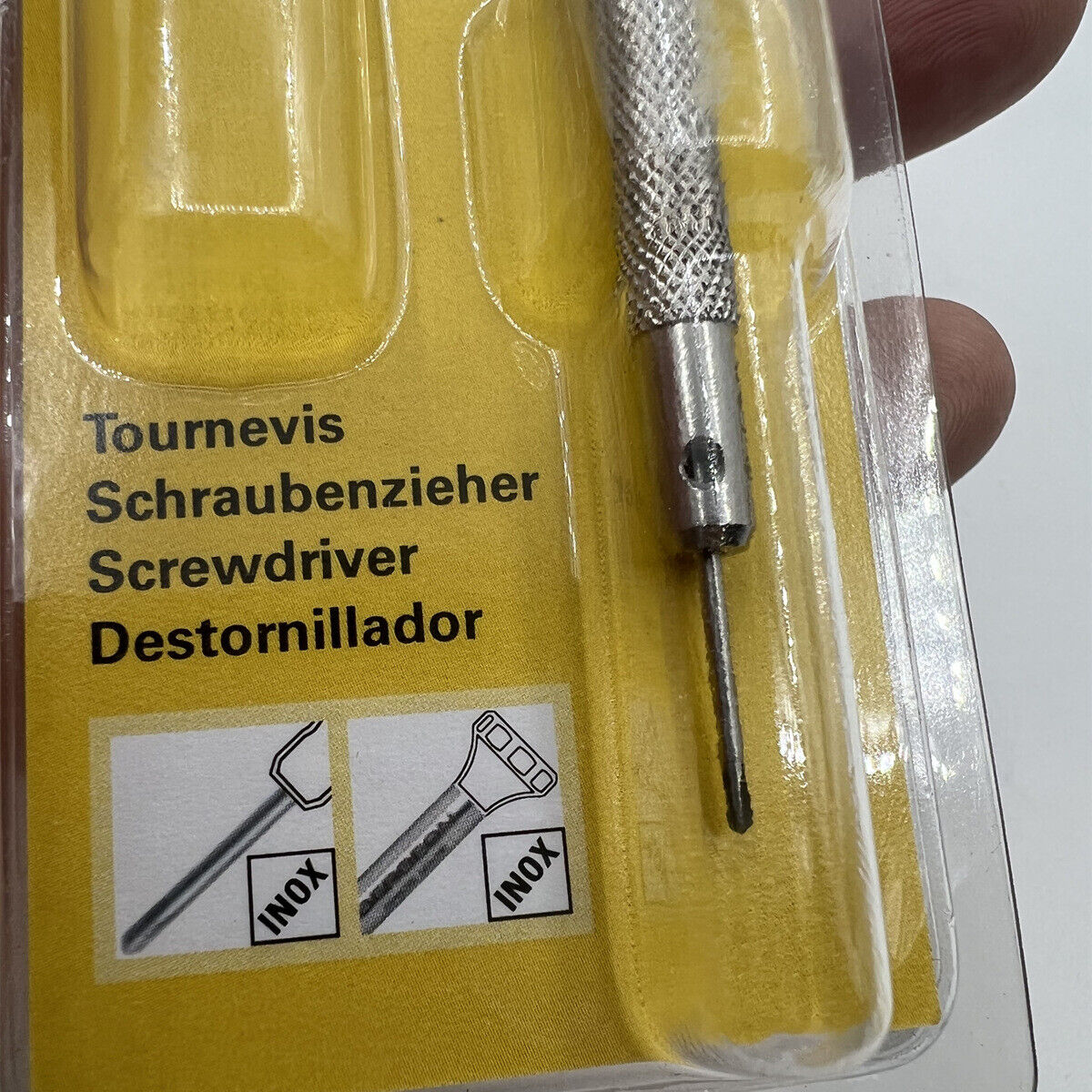 Bergeon 30081-C-120 ergonomic 1.20mm Phillips screwdriver for precise watch accessory repairs.