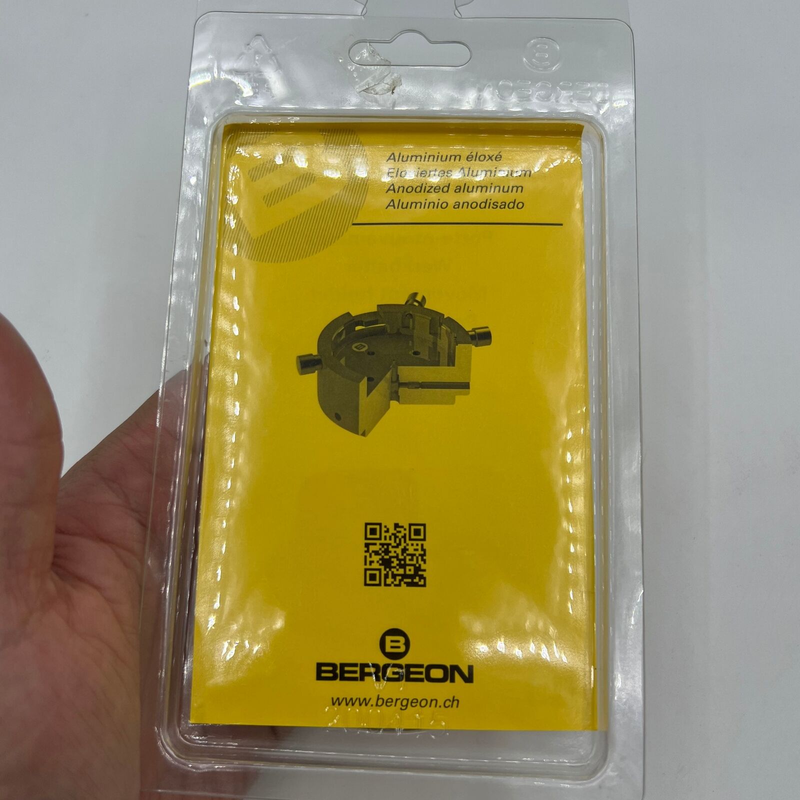 Swiss Tool Bergeon 7100 watch movement holder for ETA 2894-2, durable precision accessory for watchmakers.