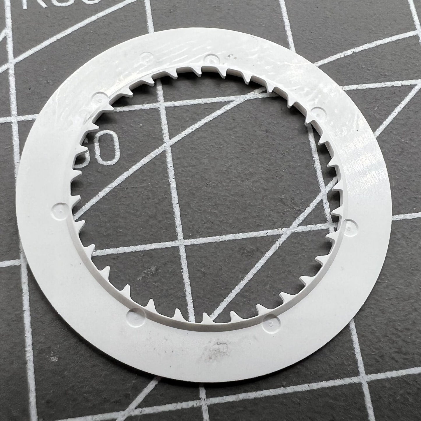 White date disk wheel featuring vintage red odd numbers for Seiko NH35 NH36 watch movement.
