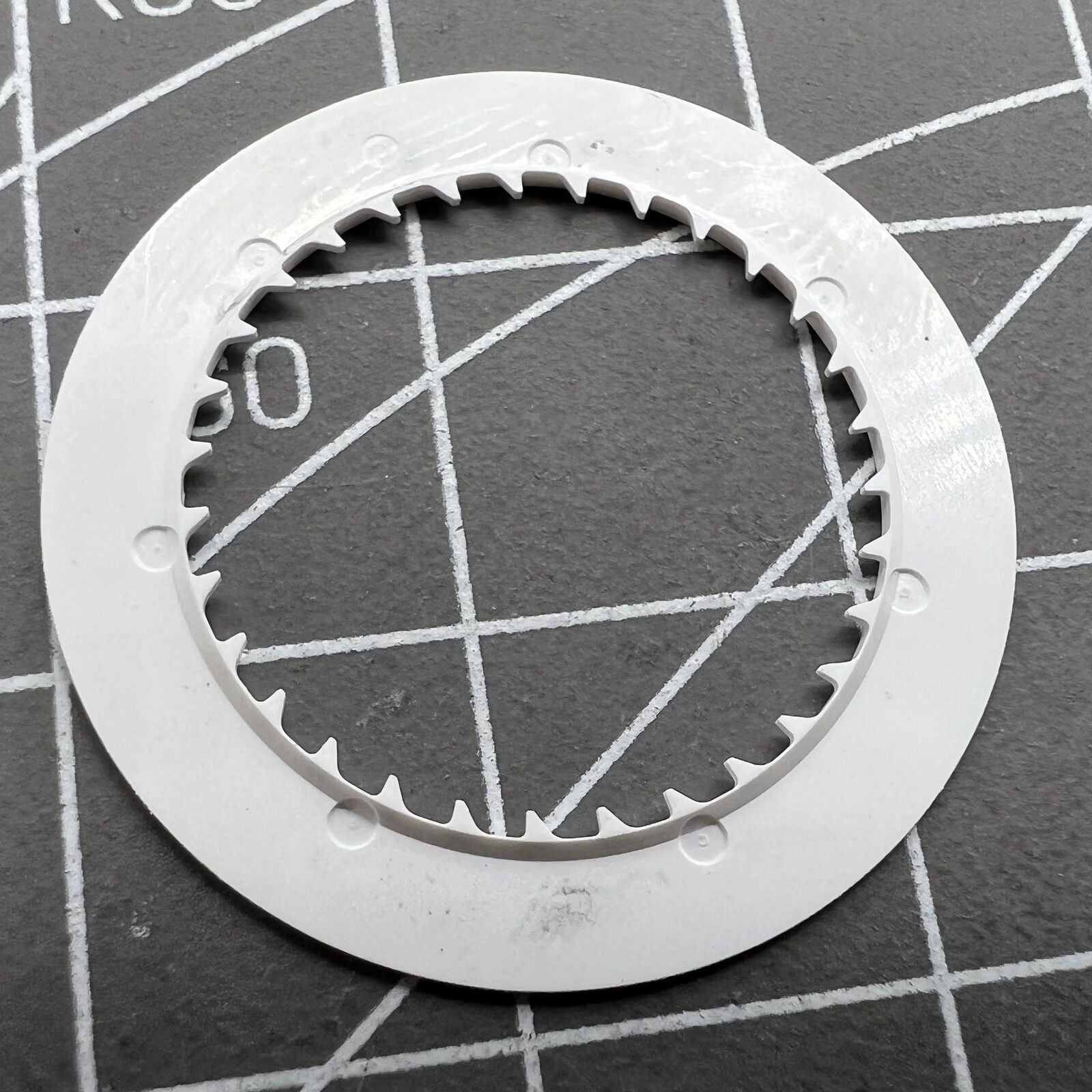 White date disk wheel featuring vintage red odd numbers for Seiko NH35 NH36 watch movement.