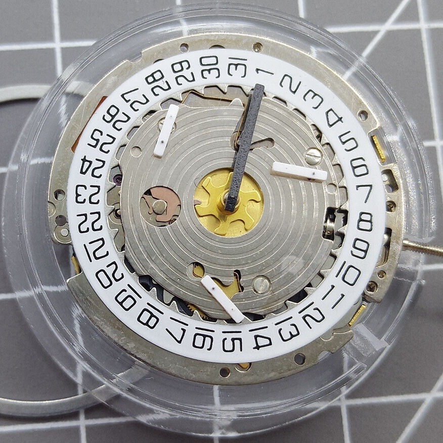 Mouvement à quartz ISA 8171 de fabrication suisse, date à 4 heures, multifonction, original