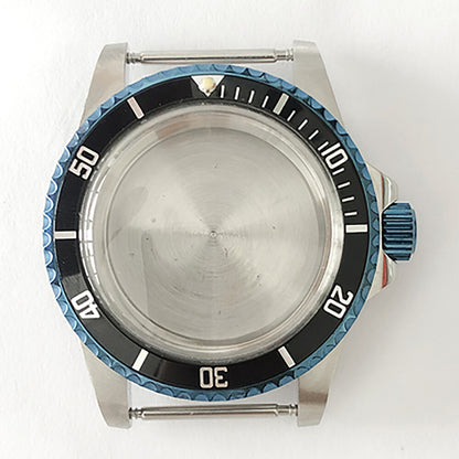 39.5mm Blue Retro Stainless Steel Watch Case+Acrylic Mirror for NH35/NH36