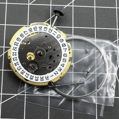 Mouvement mécanique doré Miyota Citizen 8200/8215, double calendrier, date à 3 heures 