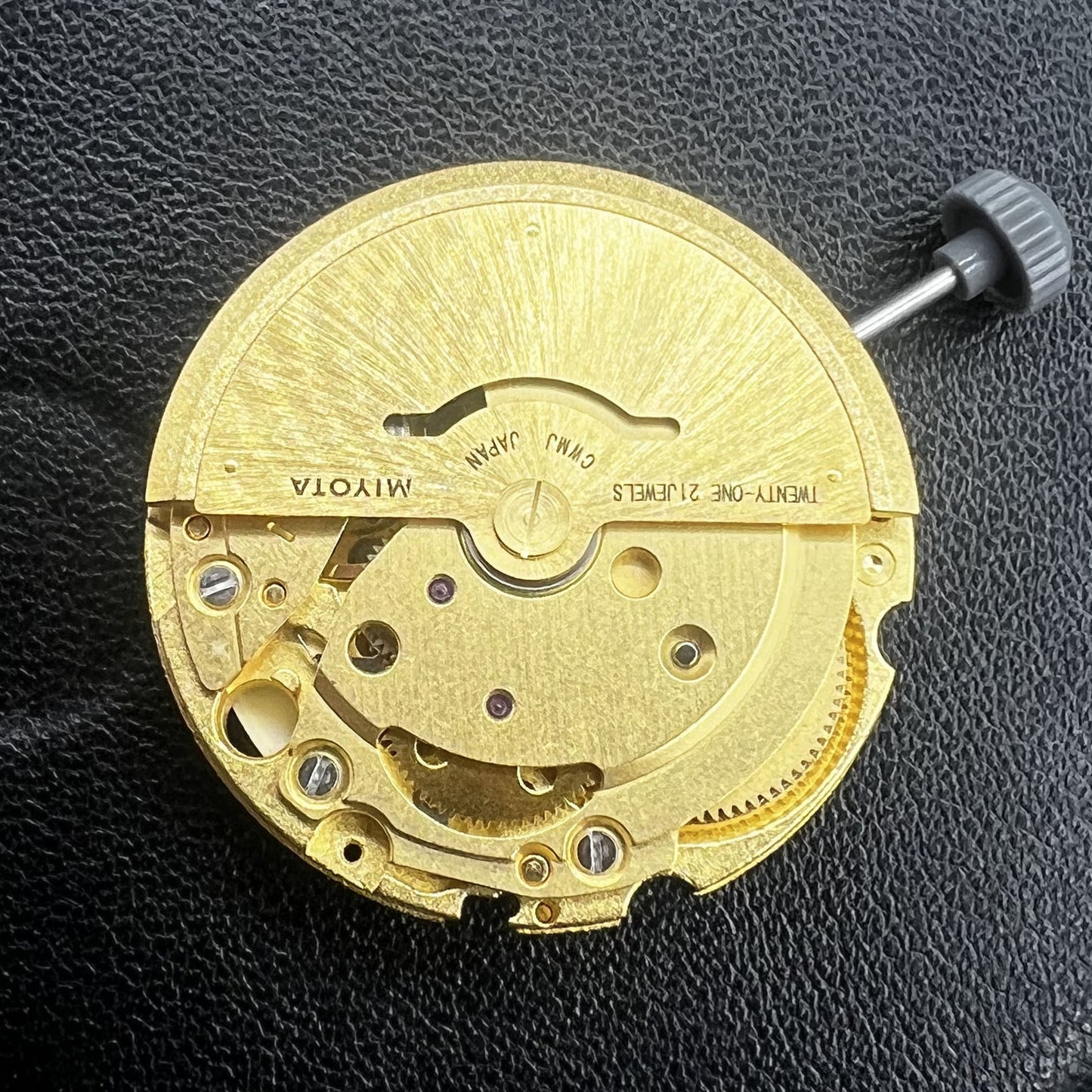 Mouvement mécanique doré Miyota Citizen 8200/8215, double calendrier, date à 3 heures 