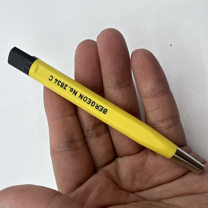 Bergeon 2834-C glass fibre scratch brush for watchmakers, pen-style with 10mm diameter bristles.