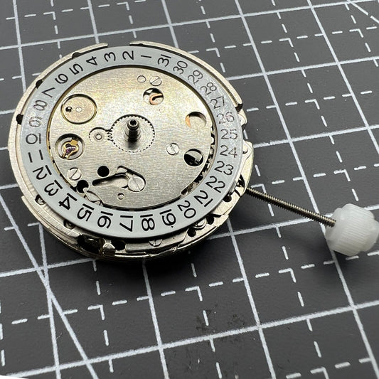 China Made 2813 mechanical watch movement with single calendar date at 3 o'clock, precise and reliable.