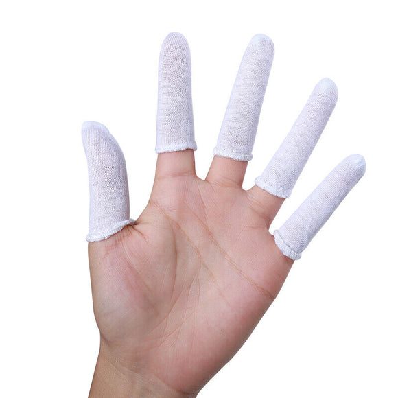 Brand New Pure White Cotton Natural Disposable Finger Cots Sets Watch Repair
