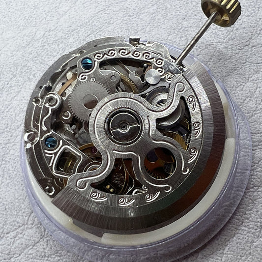 Hangzhou 2189 Silver Hollow Automatische mechanische Bewegung