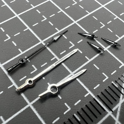 13 mm silber-schwarze Zierleiste mit Leuchtzeigern für Miyota OS10 OS20 OS22 OS60 OS80 OS11