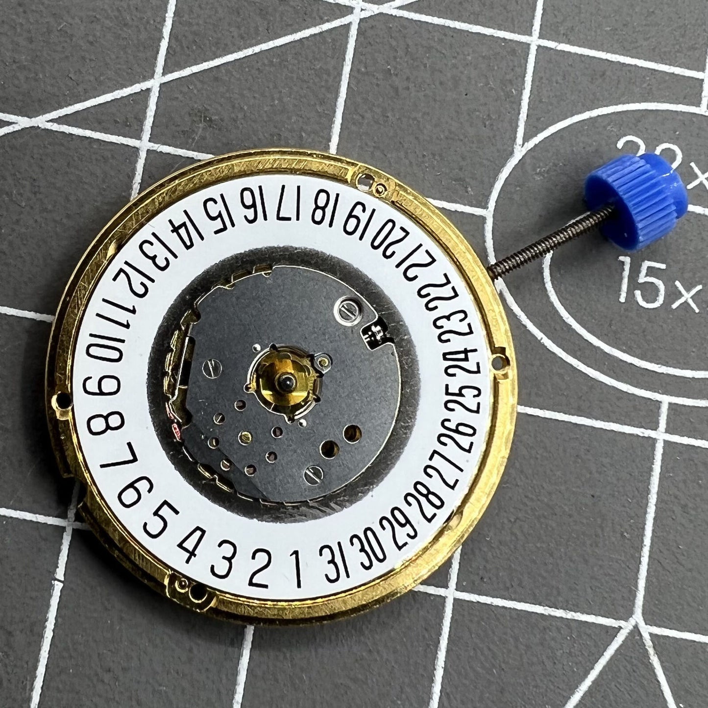 ETA F05.111 quartz watch with 2 hands and date at 6, featuring precise movement and sleek design.