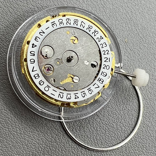 Golden Mingzhu 8205 mechanical movement with single calendar for watch accessory replacements.
