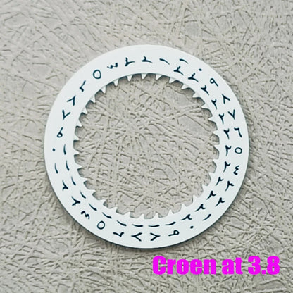 Arabic date disk wheel for Seiko NH35 automatic, precise replacement part for watch movement.