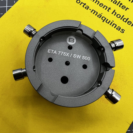 Swiss Bergeon 7100-ETA-775X watch movement holder tool for ETA 7750-7758 and SW500 series, durable precision accessory