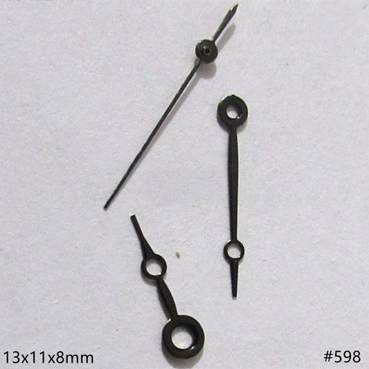 13 mm schwarz lackierter hohler Uhrzeigersatz für Miyota 2035 2115 2105 2305