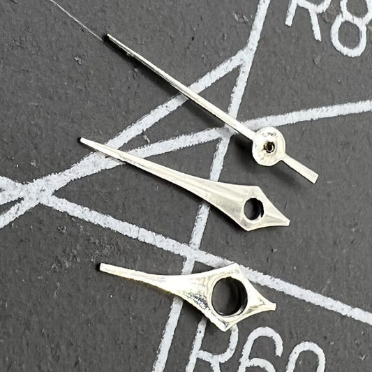 Silver watch hands set for Miyota 2035 movement by NO.1230, precise replacement for watch repairs