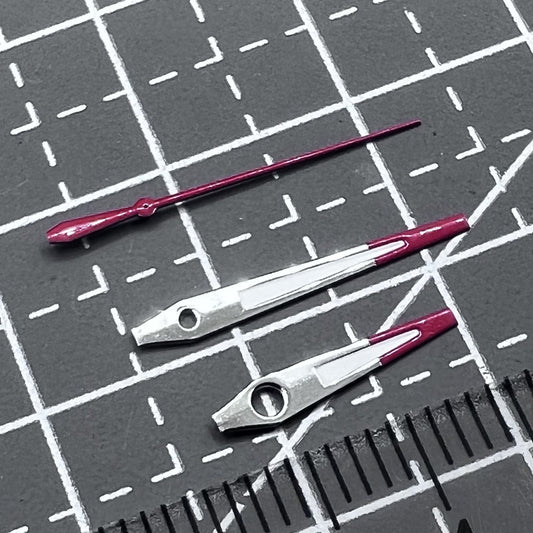 2 Sets Pack Rote Silberne Lünette Grüne Leuchtzeiger für NH35 NH36 4R 7S Uhrwerk