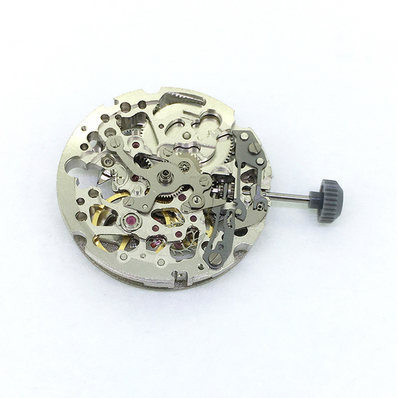Japan Brand New Miyota 8N24 Silver Automatic Mechanical Japan Movement Skeleton