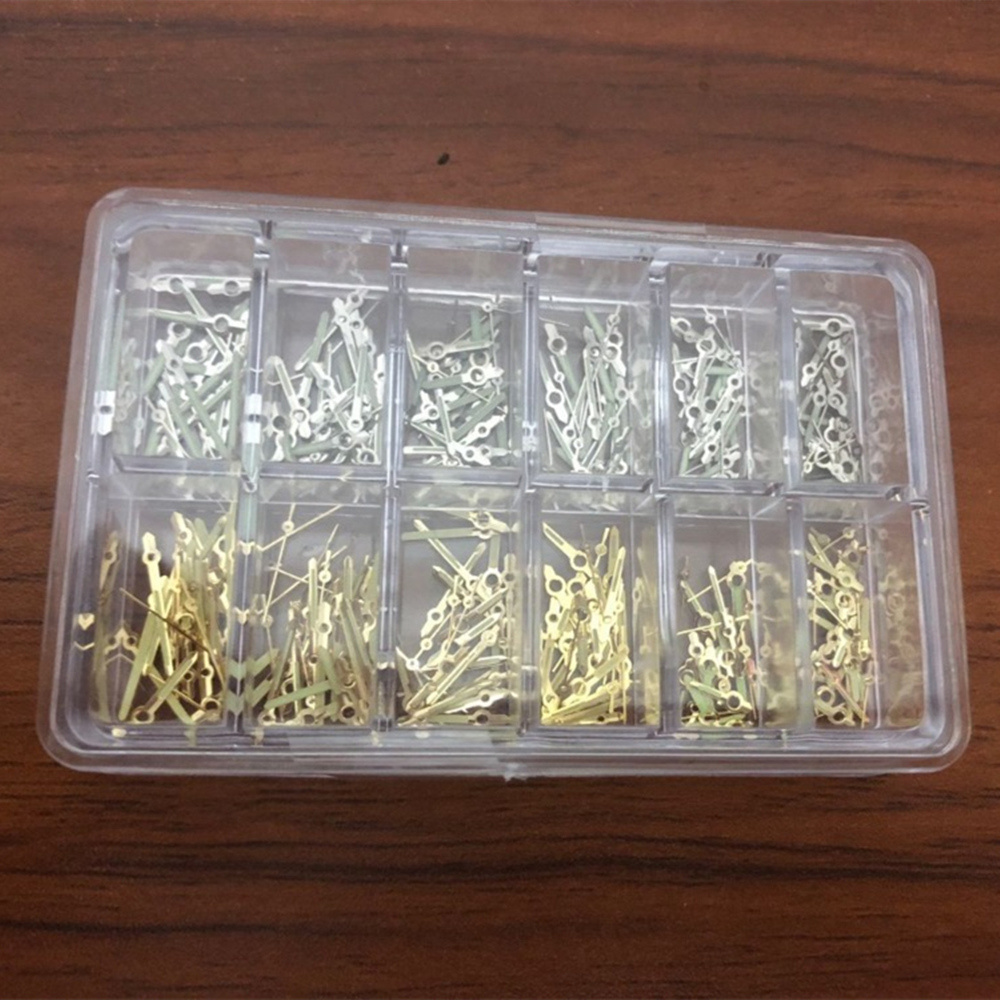 2035 Quartz watch hand kit, 120pcs with hour, minute, and second hands for precise watch repairs.