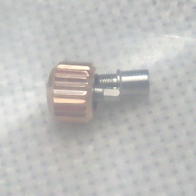 Rose gold screwed watch crown for Seamaster 300 cases 231.20, durable replacement accessory.
