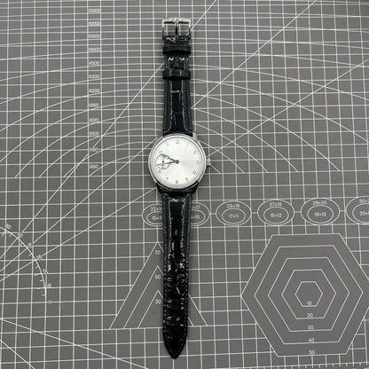 42mm Men Watch Manual Chain Up Seagull ST3600 Mechanical Movement White Dial